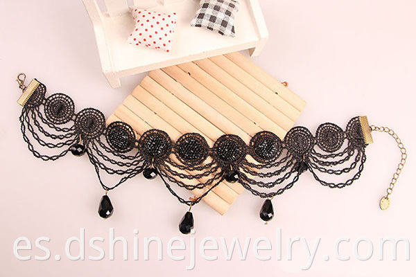 Gothic Black Victorian Lace Choker Necklace